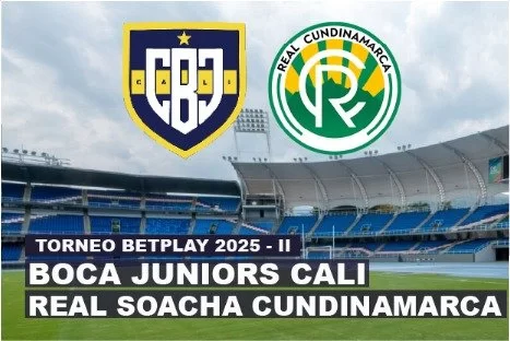 BOCA JUNIORS CALI VS REAL SOACHA TORENO BETPLAY 2025-II