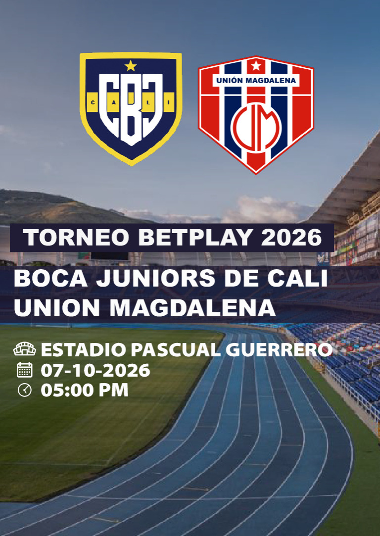 BOCA JUNIORS CALI VS UNION MAGDALENA TORNEO BETPLAY 2026 - II